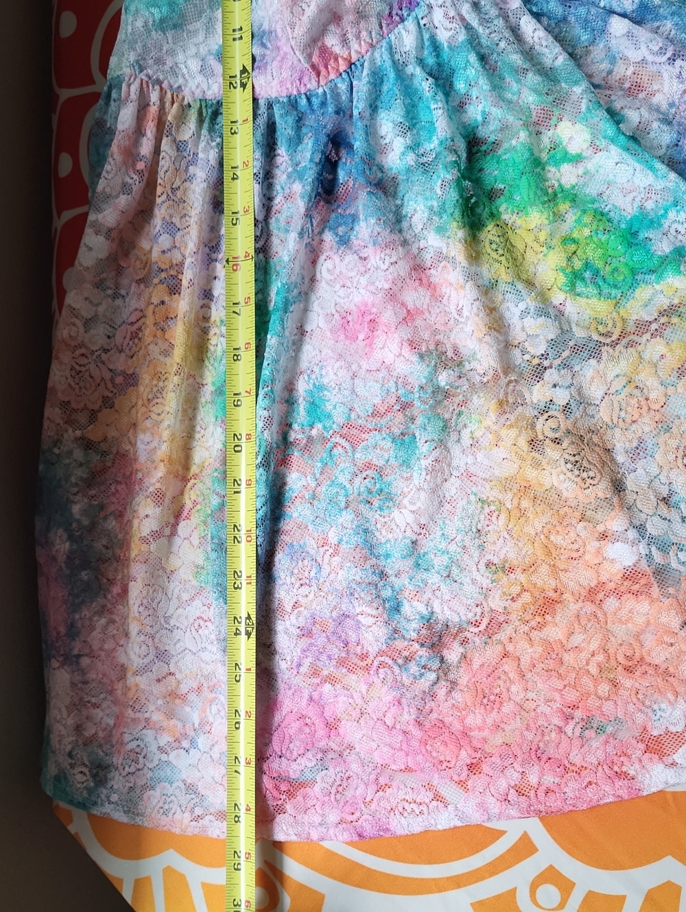 NWT 2 Piece Lace Tie Dye Babydoll & Cheeky Panty - Picture 10 of 10